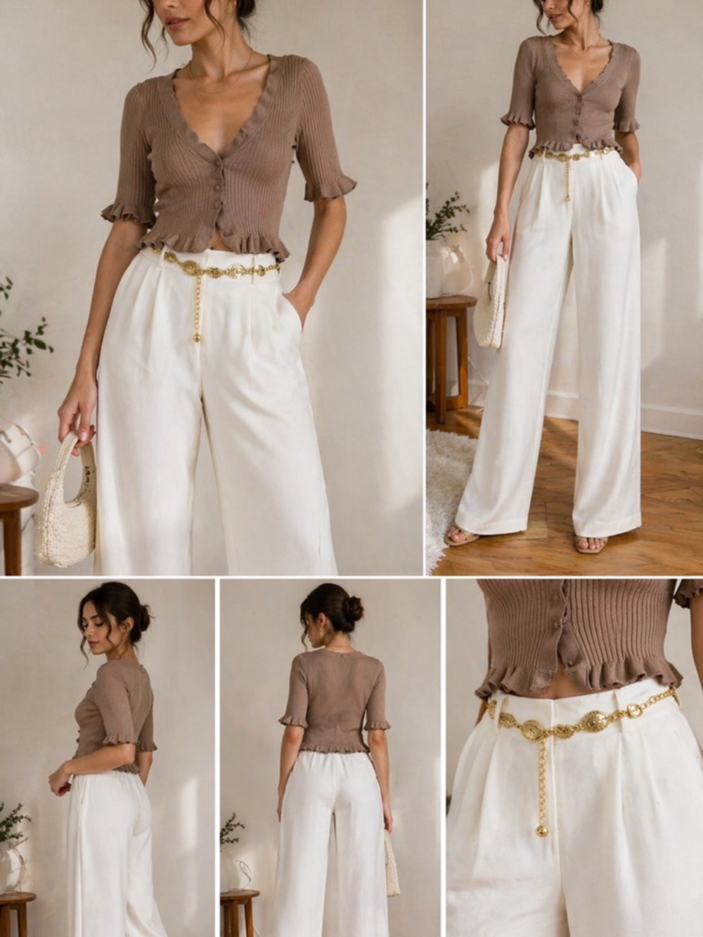 STYLE BUNDLE - outfit ready lovers & friends top , elan belt and cache pants